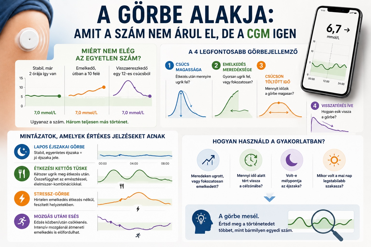 A görbe alakja: amit a szám nem árul el, de a CGM igen